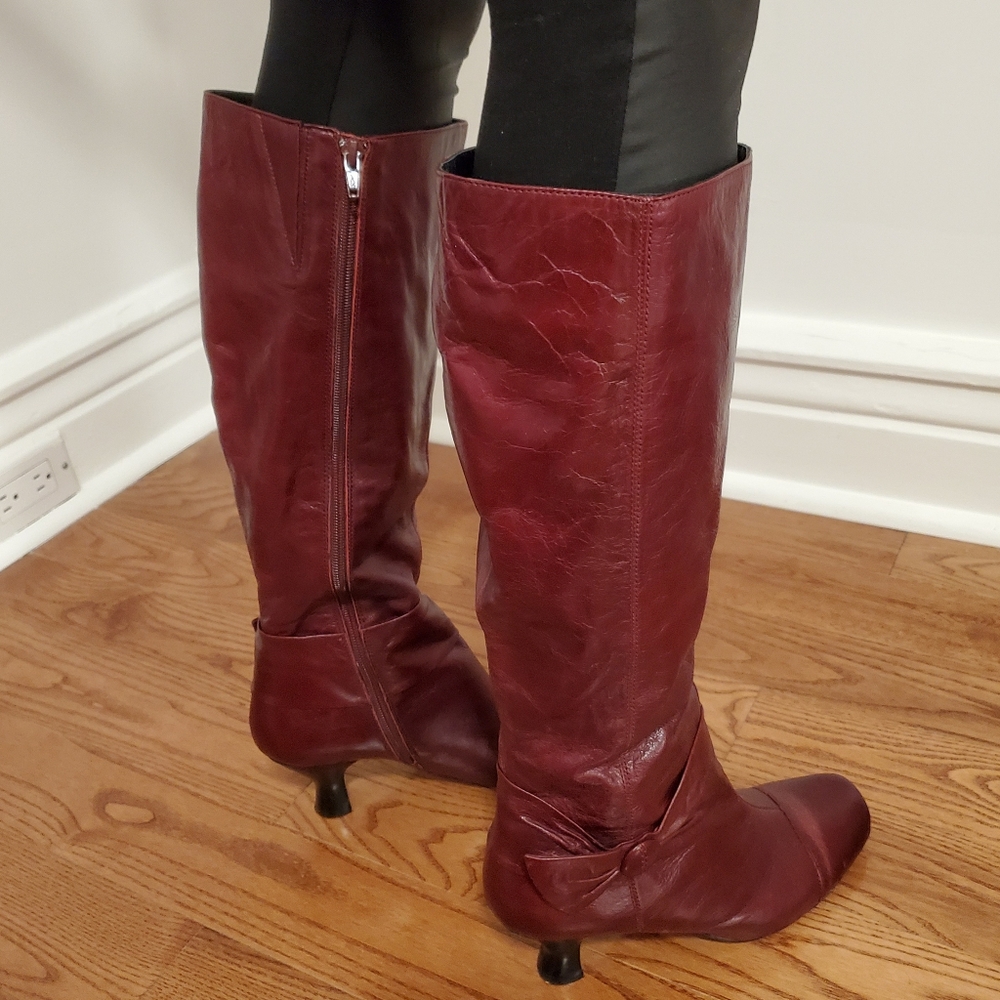 ✨Make me an offer✨ Leather Boots with Spool Heel - Picture 4 of 9
